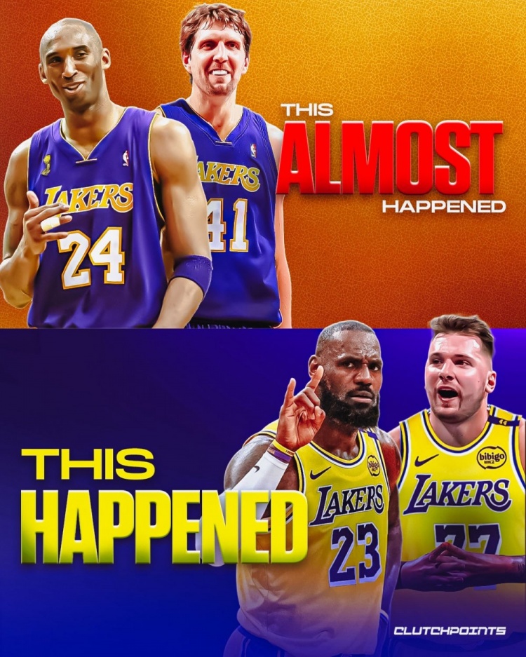  诺维茨基表示科比曾招募自己去湖人！如今东契奇加盟联手詹姆斯