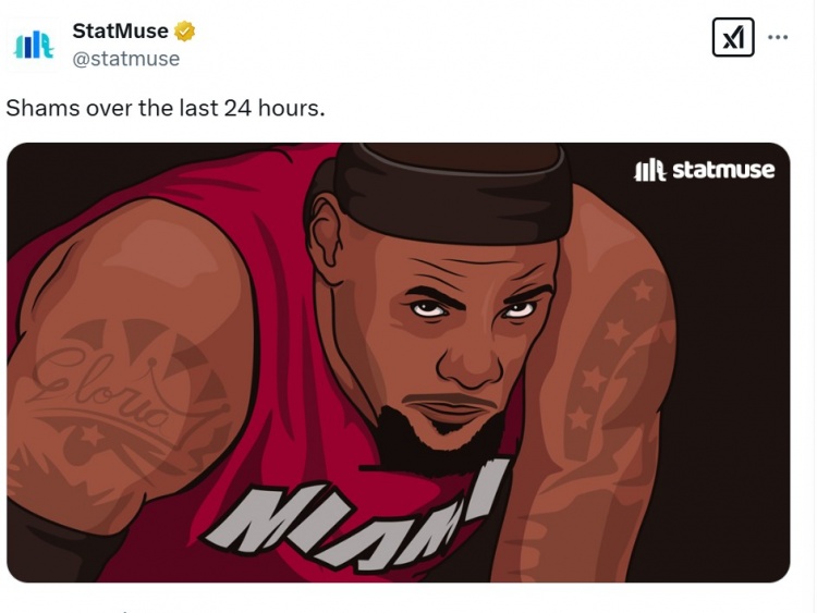  美媒晒詹姆斯死亡之瞳漫画：在过去的24小时内Shams杀疯了