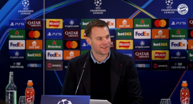  诺伊尔：很高兴布赫曼回来了&期待他首秀 有球时我的位置更靠前