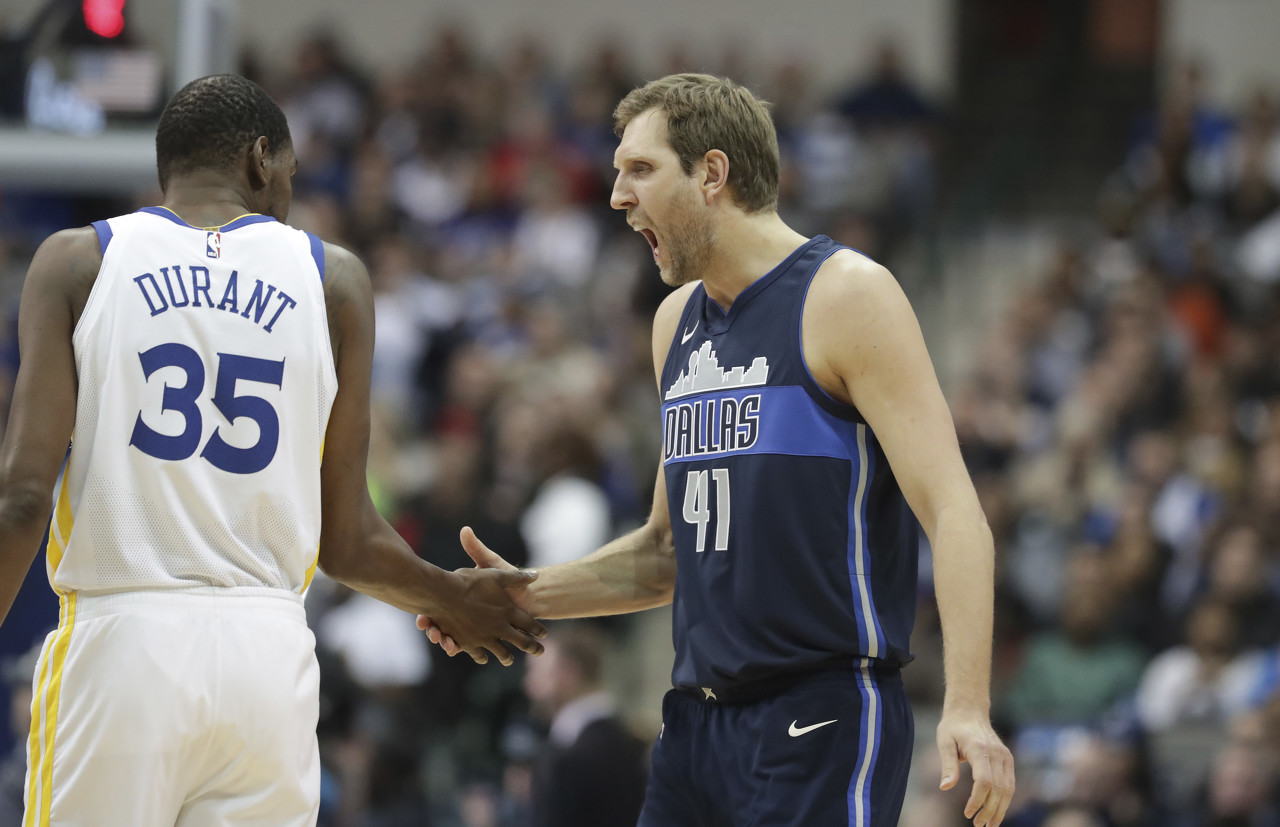 诺维茨基：杜兰特是史上最纯粹的得分手之一 能在任何人头顶得分